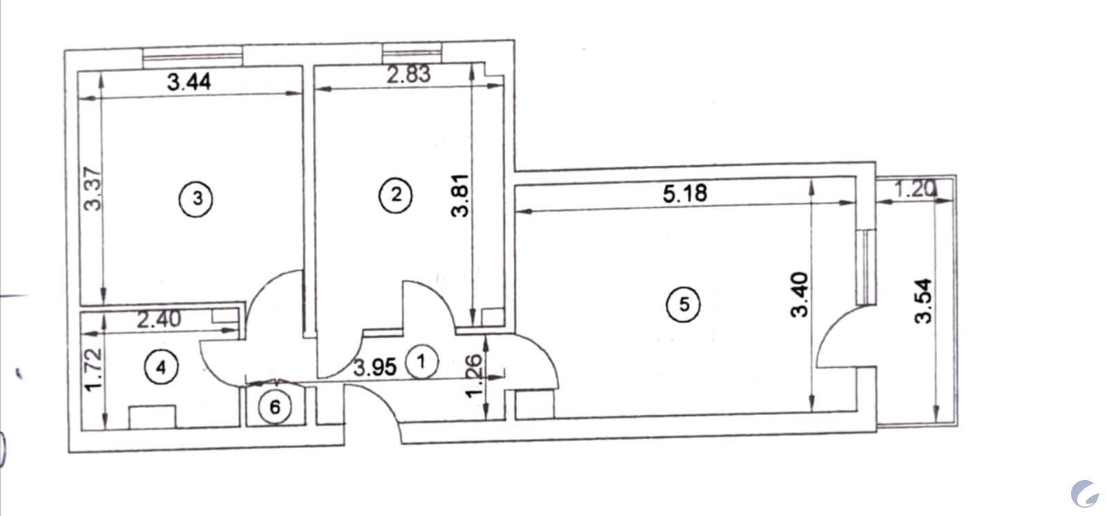 APARTAMENT 2 CAMERE 53 MP BALCON 4 MP CENTRU IASI SOS ARCU BILLA